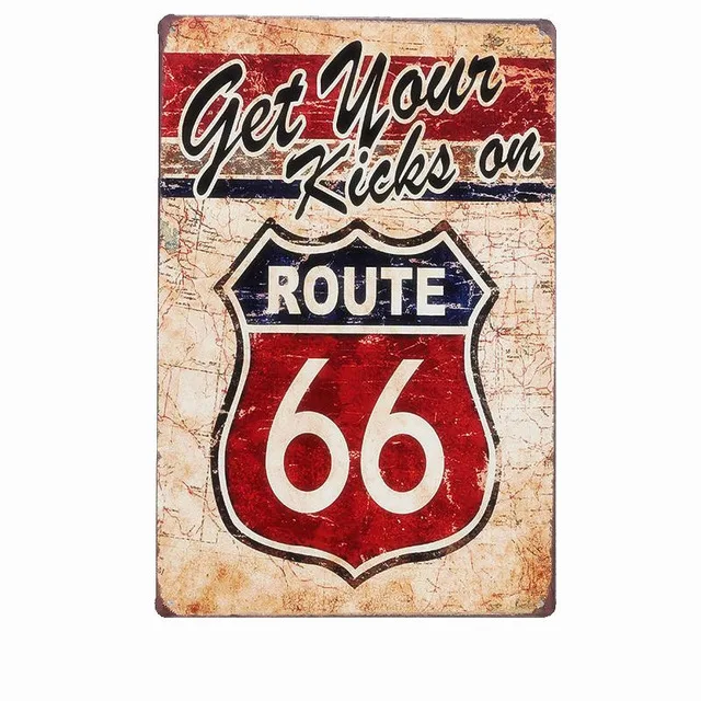 20*30 см Ретро US Route 66 металлическая жестяная вывеска плакат табличка для бара клуба