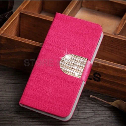 Fashion Original Wood Grain PU Leather case for HUAWEI G630 G630-T00 G630-U00 with Diamonds Anti Scratch Dirt resistant |