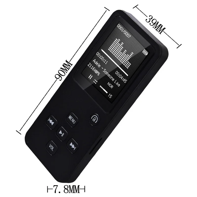 Популярный Bluetooth MP3 без потерь Поддержка записи SD карты 32 Гб MP3-плеер 1,8 дюймов экран fm-радио 16 Гб музыкальный плеер
