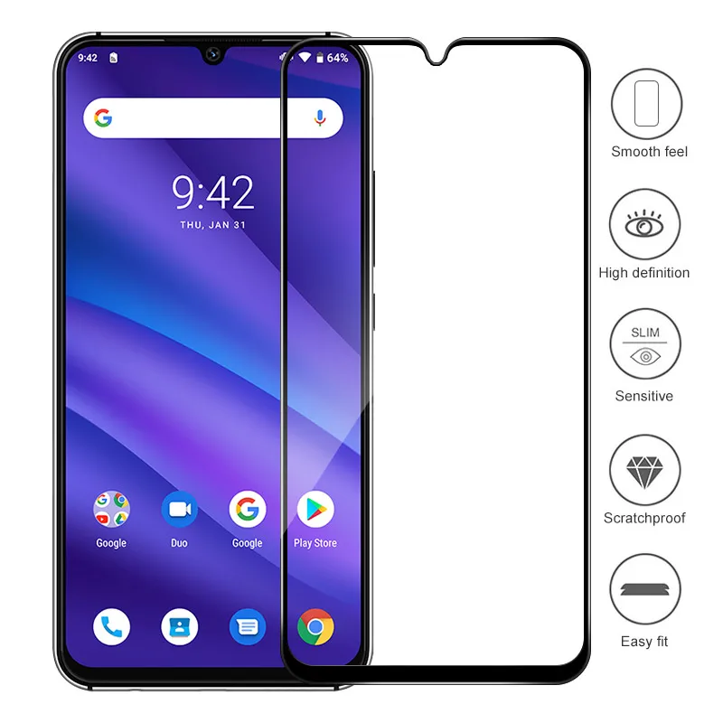 Полноэкранное закаленное стекло для UMIDIGI A5 Pro защитная пленка взрывозащищенный