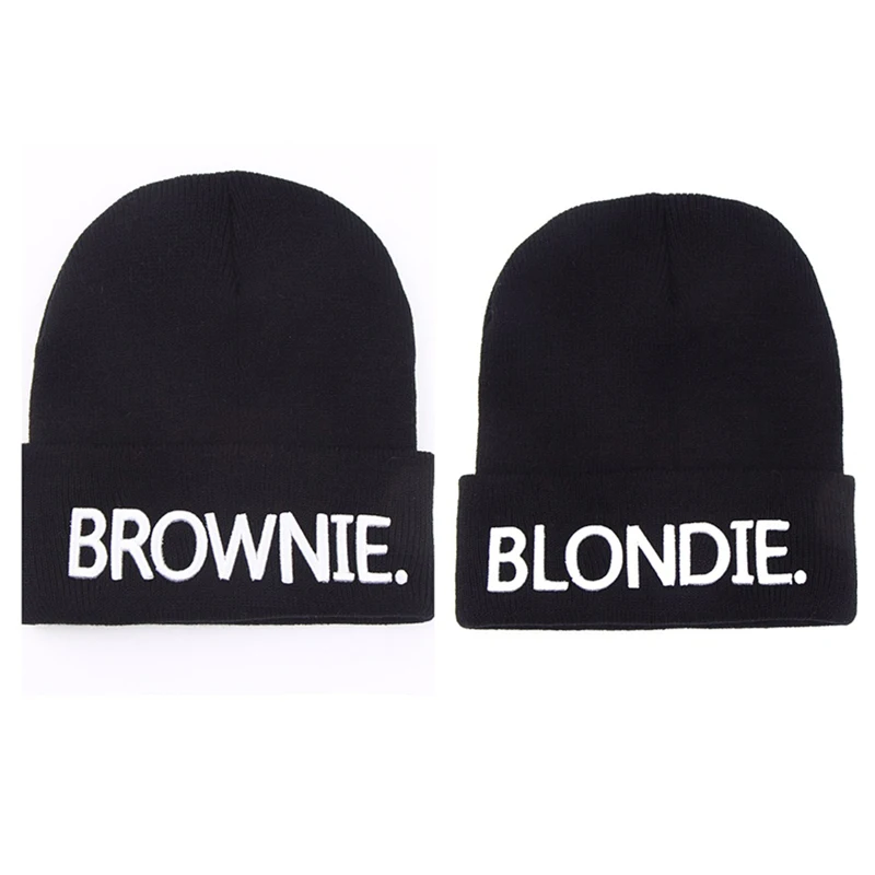 BLONDIE домовой вышивка Лидер продаж шапки бини подруга для женщин подарок нее