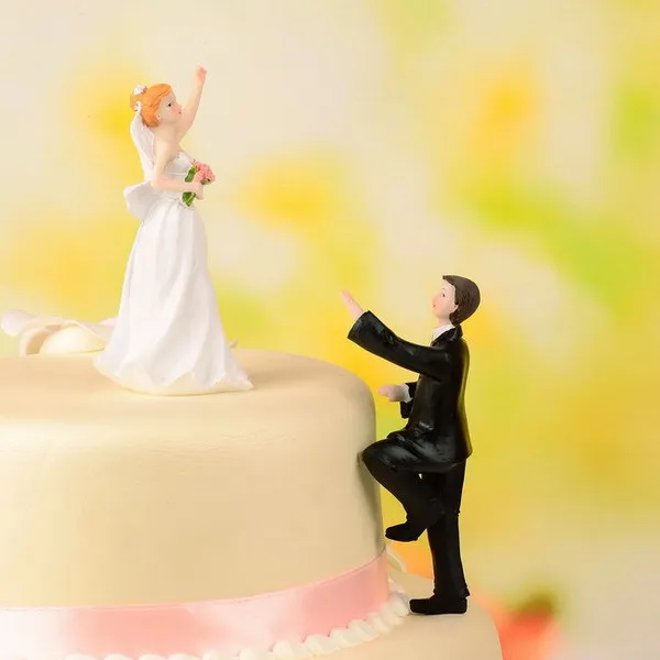 

Bride and Groom dancing kissing Proposing Funny Figurine Wedding Cake Topper Personalised Event Party Supplies Marriage