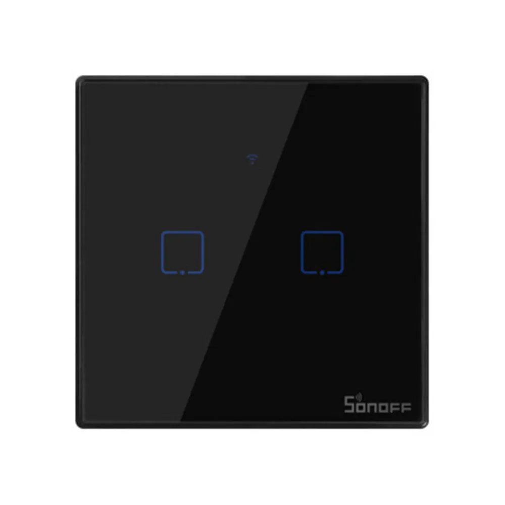 Интеллектуальный выключатель света SONOFF T3EU TX Smart Wi Fi настенный сенсорный Черный с