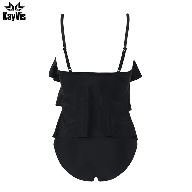 KayVis сексуальные купальники из двух частей с рюшами для девочек женские принтом и