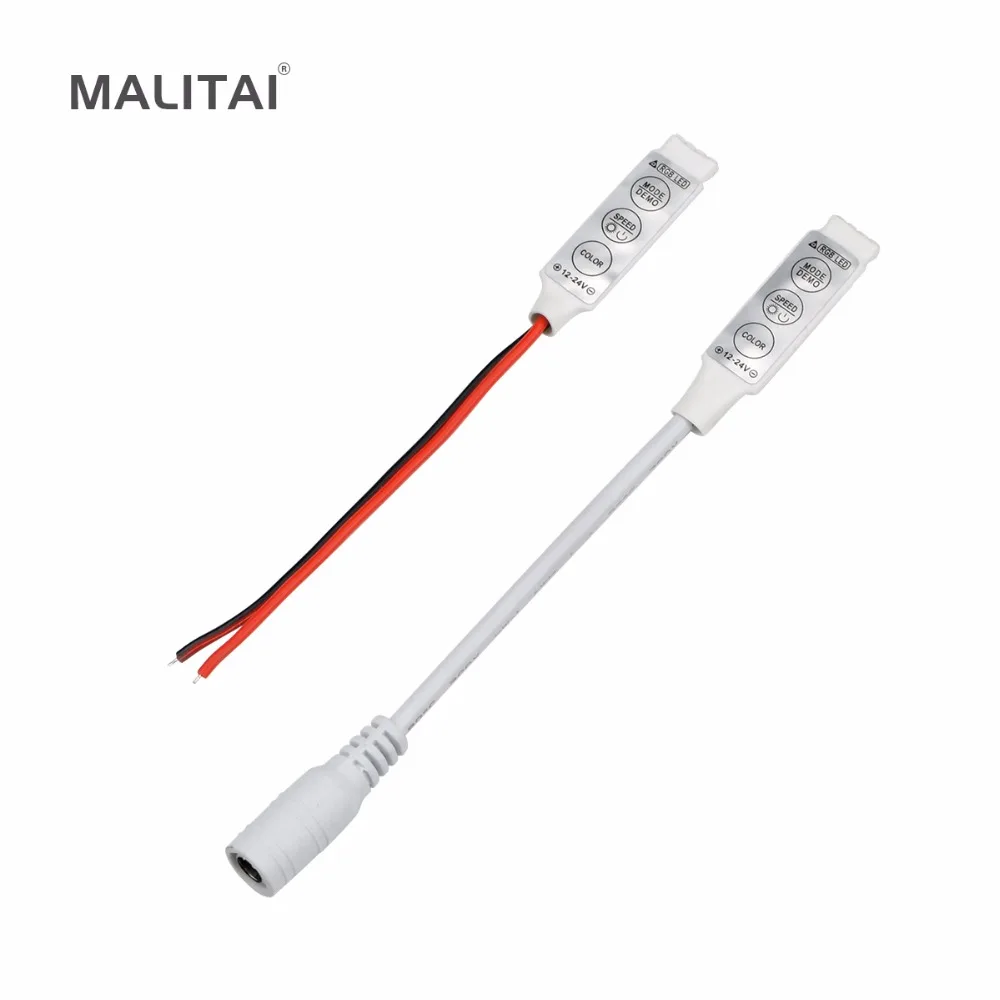 Мини DC 12V LED RGB контроллер диммер скорость/Контроль яркости для 5050 3528 2835