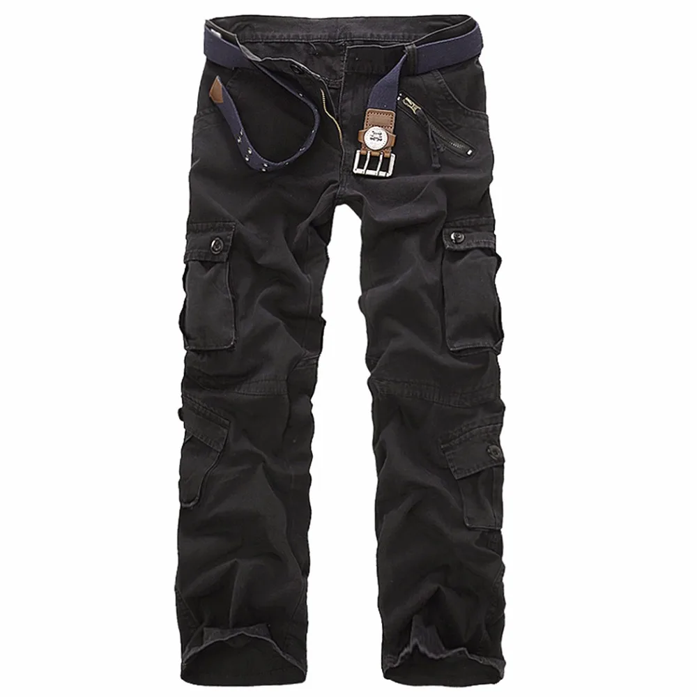Новый Для мужчин хлопок Военная Униформа прочные повседневные с карманами Брюки