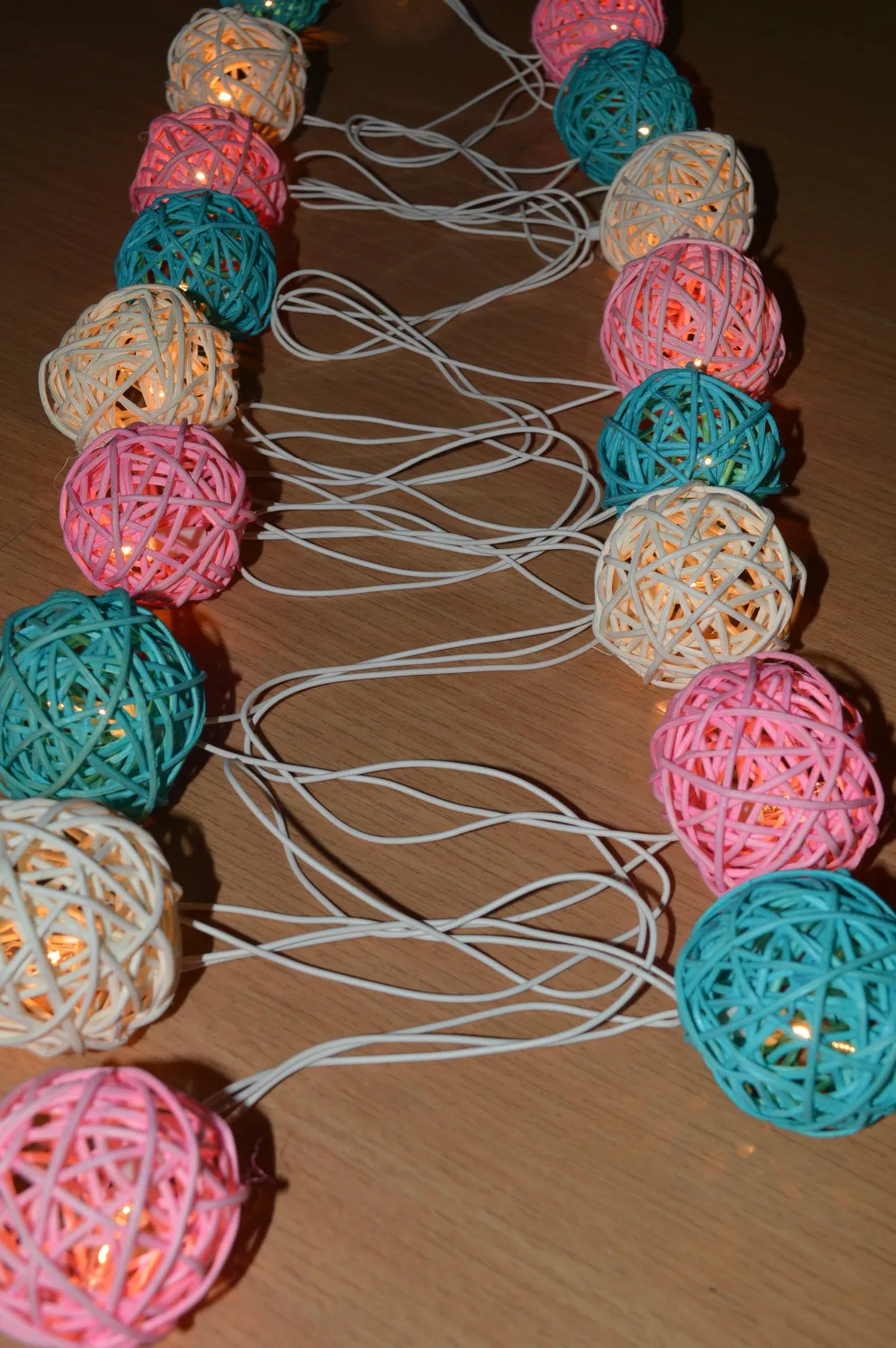 20 шт./компл. сладкий пастельных голубого розового и белого цвета смешанный RattanBall