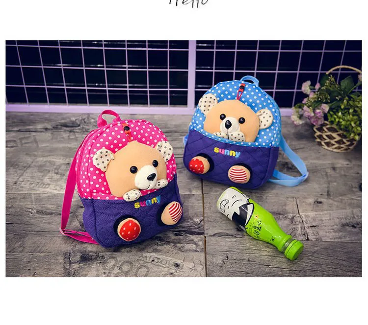 Корейский детский сад мультяшный плюшевый рюкзак игрушка мягкие животные Медведь обезьяна мягкие игрушки детский сад для мальчиков и девочек детские мини школьные сумки