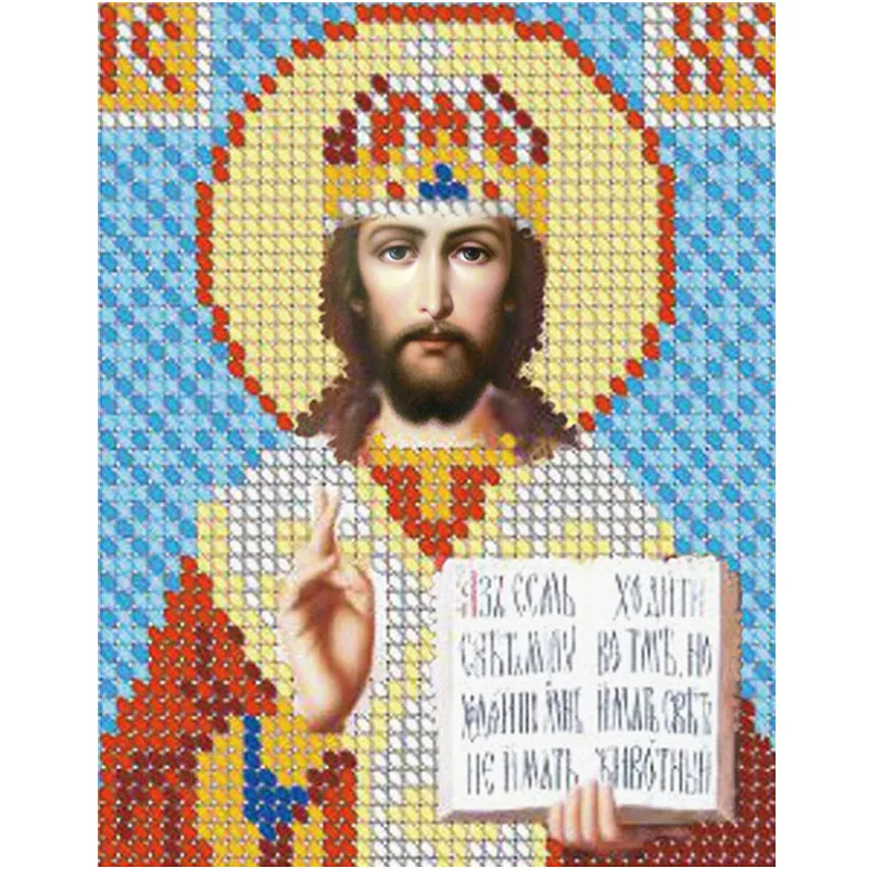 5D DIY Round Diamond Painting Cross Stitch Religion Pictures Leader Embroidery Kit Rhinestones Handicrafts Home Decor | Дом и сад