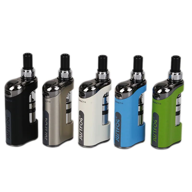 Вейп ручка JUSTFOG Compact 14 Комплект с 1 8 мл Q14 атомайзер бак 1500 мАч батарея 2 Ом 6 катушка