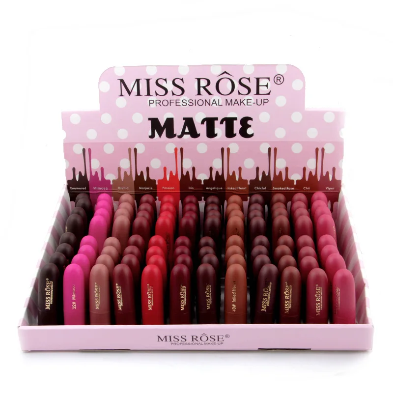 Натуральная водостойкая губная помада Miss Rose матовая косметика для губ пикантный