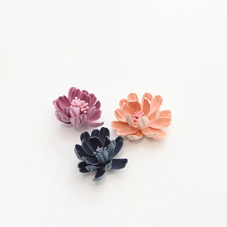 Korean Felt stamen Flower hand sewing Boutique Hair Flower Hair Accessory No Clip