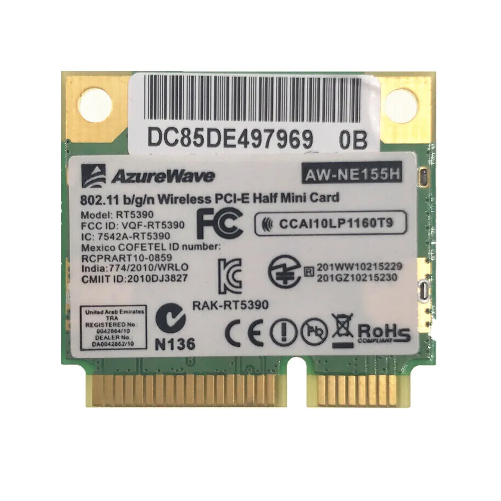 Беспроводная мини карта RT5390 150 Мбит/с 802.11b/g/n Wi Fi PCI E|card builder|card montecard micro |