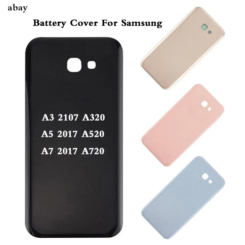 Высокое качество для samsung A3 A5 A7 Корпус Батарея сзади чехол A320F A520F A720F задняя дверь Стекло Батарея замены крышки объектива
