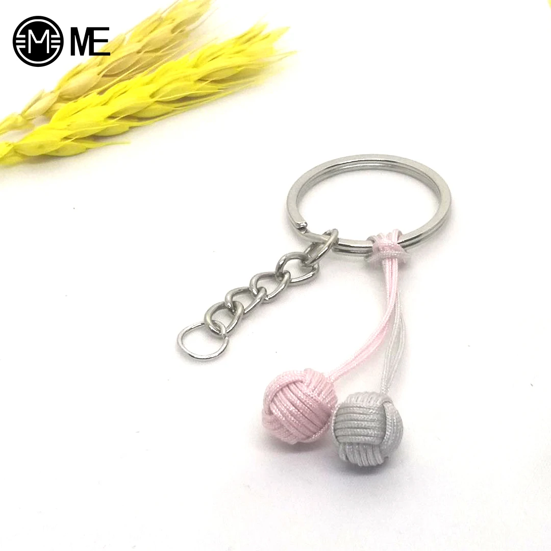 MIVE 2019 New Handmade Monkey Fist Keychain Rope Charm Hanger Pendant Key Chain Car Keys Personality Fashion Jewelry accessories | Украшения