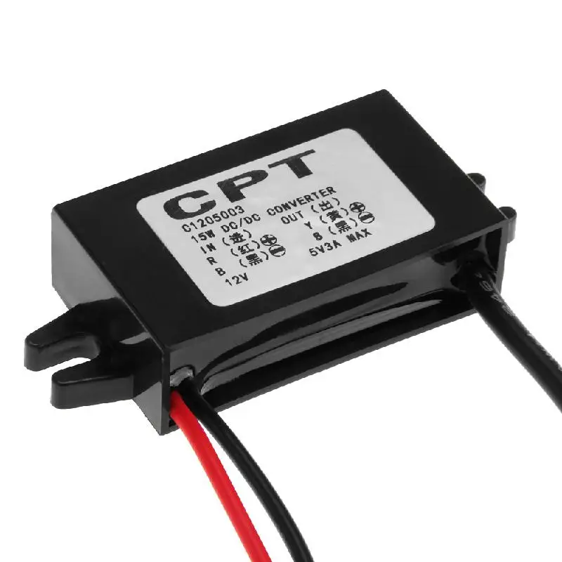 CARCHET DC-DC преобразователь 12В до 5В 3а понижающий модуль питания Micro USB конвертер