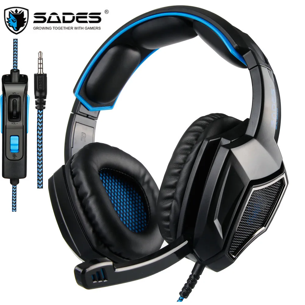 SADES SA 920 Plus PS4 геймерская гарнитура игровые наушники стерео шлем с микрофоном для