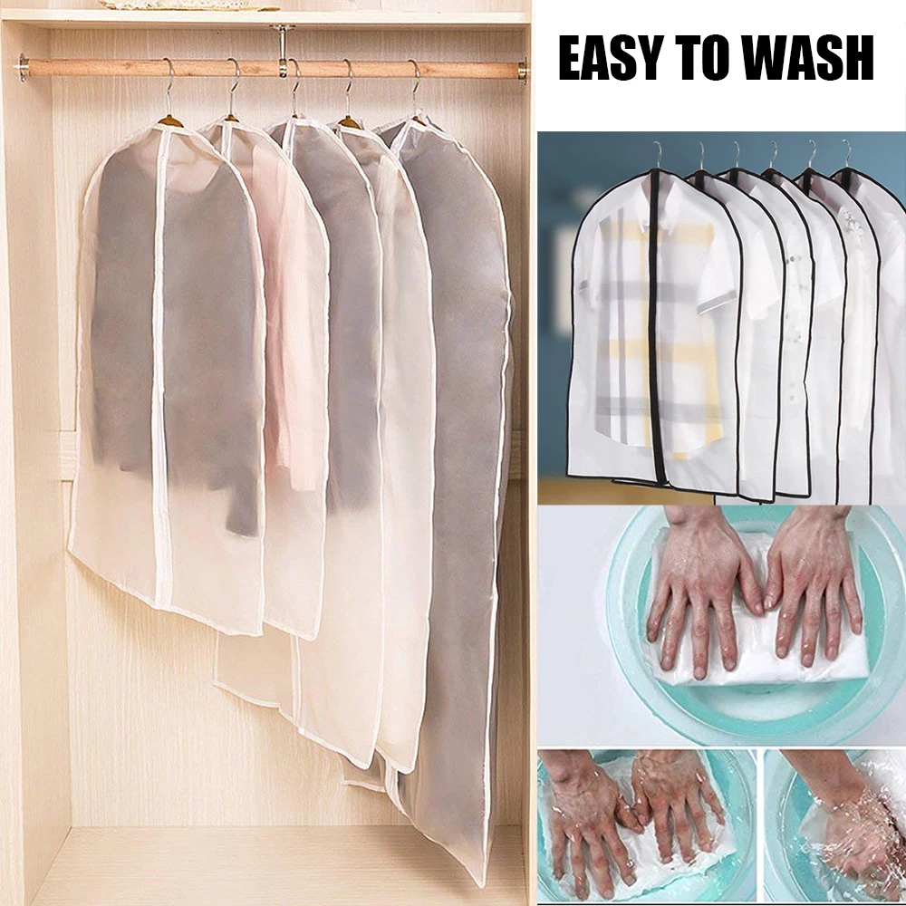 5 шт./компл. прозрачная сумка для костюма пыленепроницаемые сумки одежды дышащая