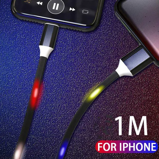Usb-кабель с голосовой активацией BoeYink для iPhone XS Max XR X 8 7 6 6 S 5 5S samsung Голосовое управление музыкальный Шнур кабель для мобильного телефона