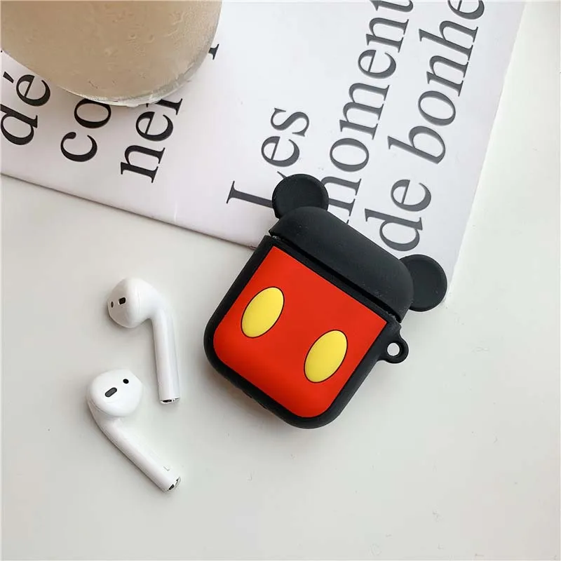 10 Чехол с мультяшным рисунком для airpods 1 2, беспроводной, Bluetooth, для зарядки телефона, airpod, чехол с карабином, мягкий силиконовый чехол для air pods - Цвет: 10