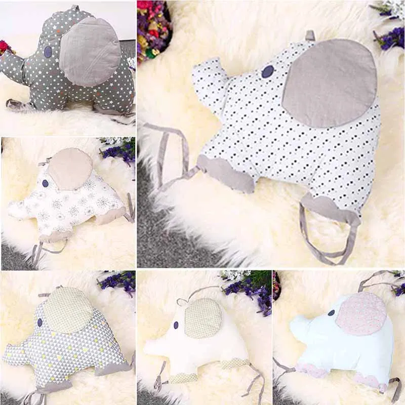 6 шт. бамперы для детской кроватки из хлопка с изображением животных слона мягкая