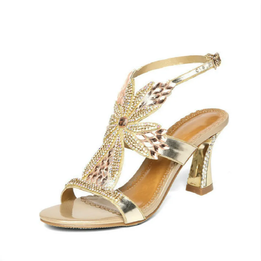 Новинка летние пикантные женские сандалии с цветочным узором вырезами 7 5 см