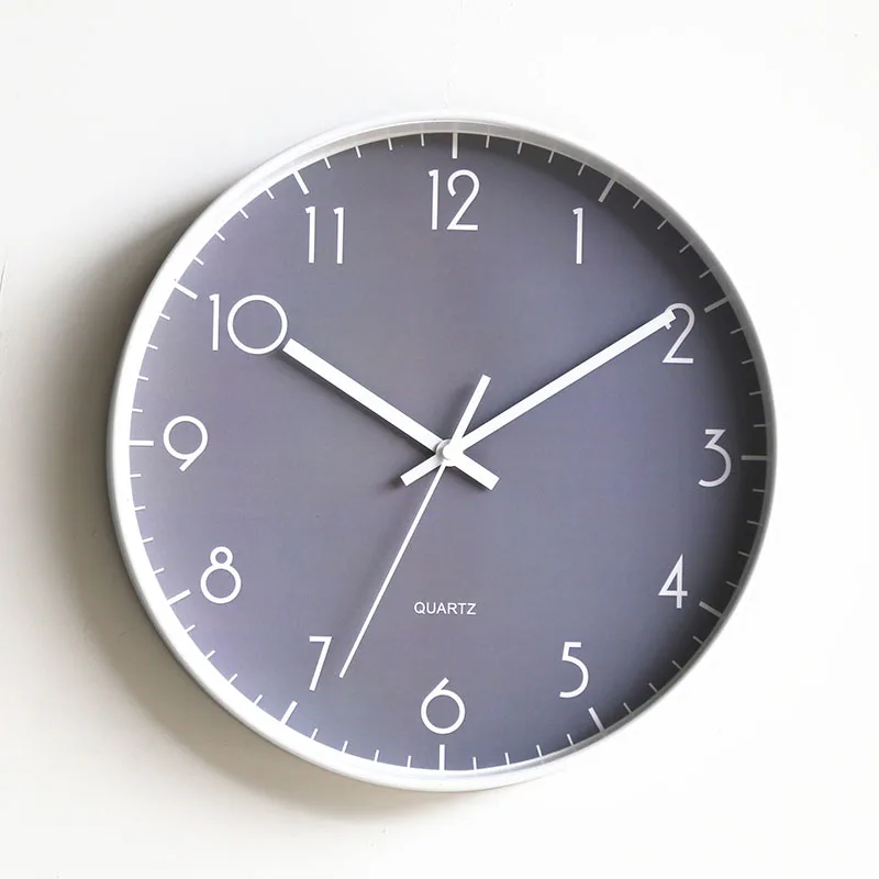 Скандинавские креативные цементные настенные часы для спальни тихий кварцевый