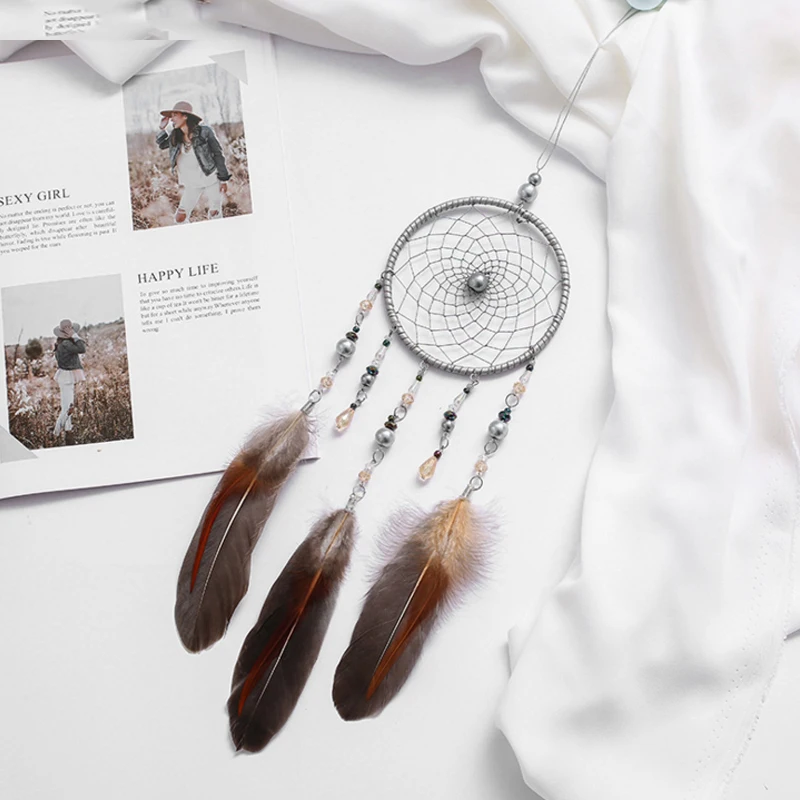 Новое перо ремесла фиолетовый Ловец снов ветер куранты Хранитель ручной работы