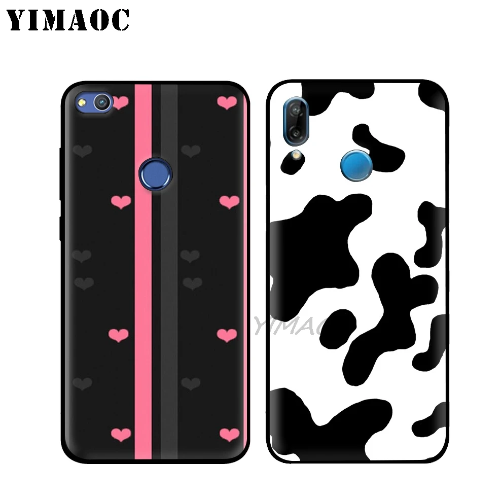 YIMAOC Cute Cow Funny Soft Case for Huawei Honor Mate 20 9X Note 10 Pro 8X 8 6A 7A 7X 7C Y9 Y7 Y6 Prime 2018 2017 View |