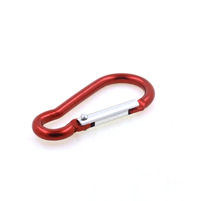 001 RED401 Новинка, 10 шт./лот, разноцветный алюминиевый пружинный карабин, крючок, вешалка для ключей, дорожный набор для кемпинга, походов, сумка, ремень, аксессуары - Цвет: 001 RED401