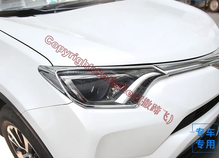 ABS Хромированная накладка на фару для TOYOTA RAV4 2016 2017 | Автомобили и мотоциклы