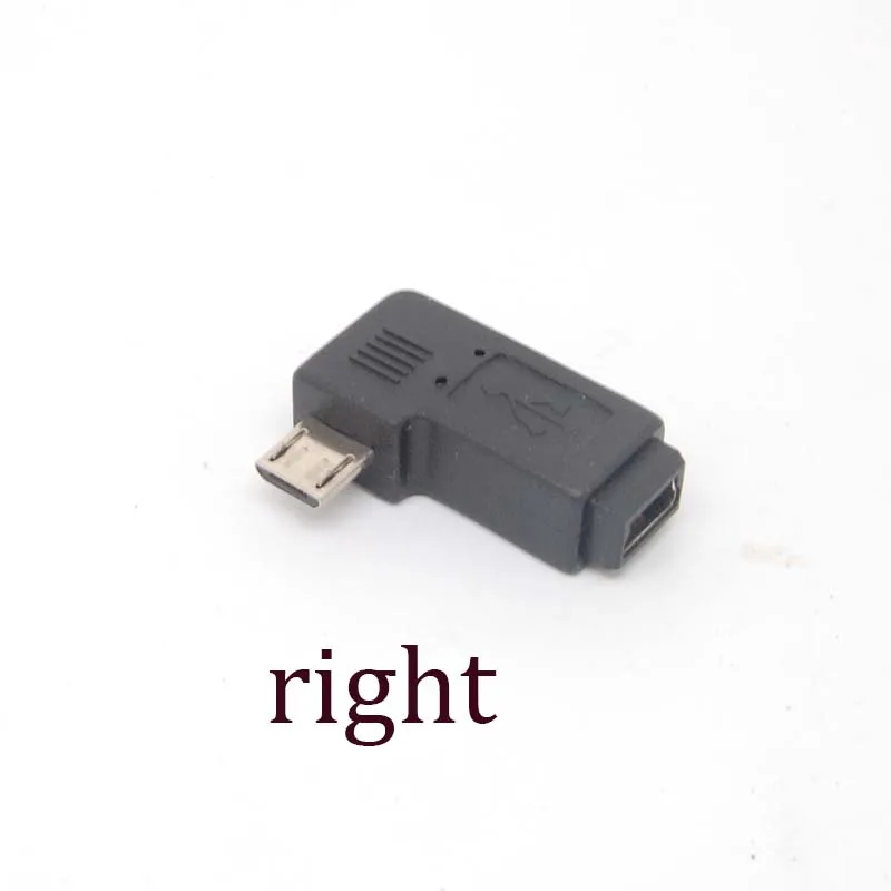 Переходник с прямым углом 90 градусов micro USB Тип A B штекер на mini гнездо 5pin Новинка|mini