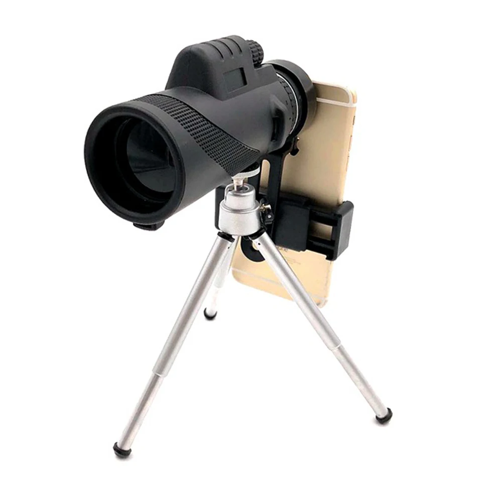 

40X60 Monocular Telescope Hunting Camping Climbing Fishing HD Night Vision Monocular Outdoor Scopes With Phone Clip Tripod