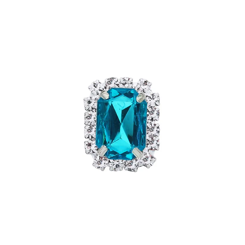 4 turquoise 19*15 мм акриловые прямоугольные Стразы с плоским основанием 10 шт./лот(BTN-5673 - Цвет: 4 turquoise