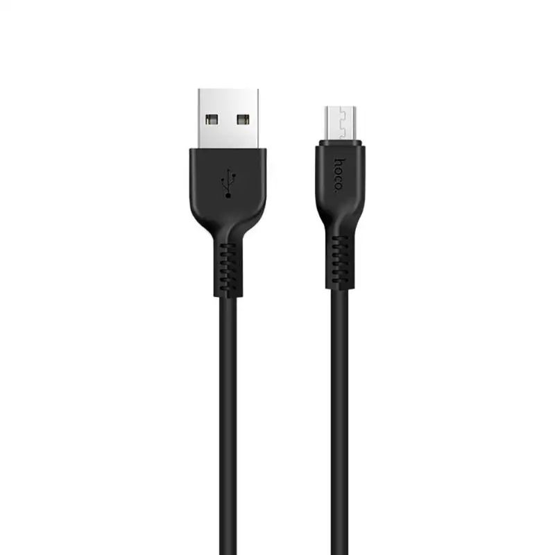Черный HOCO X20 Micro USB Смарт-кабель для быстрой зарядки и синхронизации данных, зарядный кабель для телефона Android, прочный кабель для передачи данных, кабель для мобильного телефона для iphone - Цвет: Черный