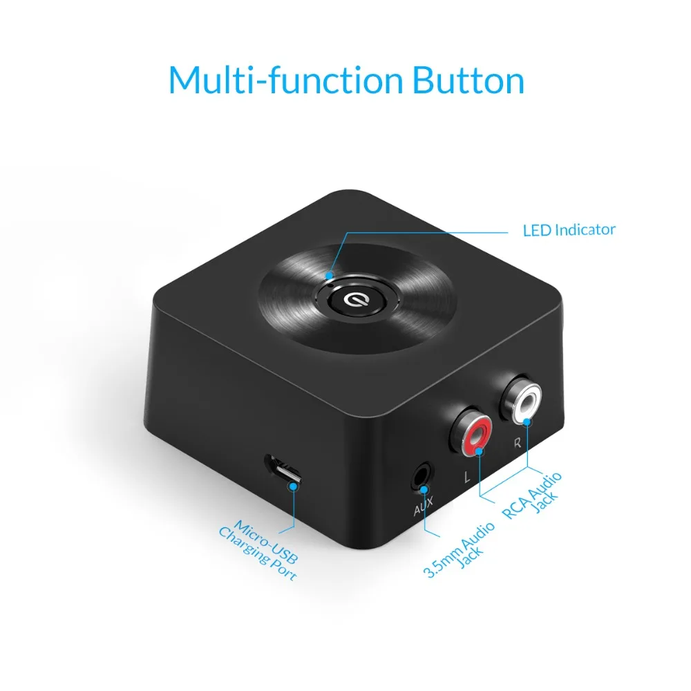 Беспроводной Bluetooth-адаптер ORICO 4 0 3 5 мм на 2 RCA AUX аудио музыкальный адаптер для