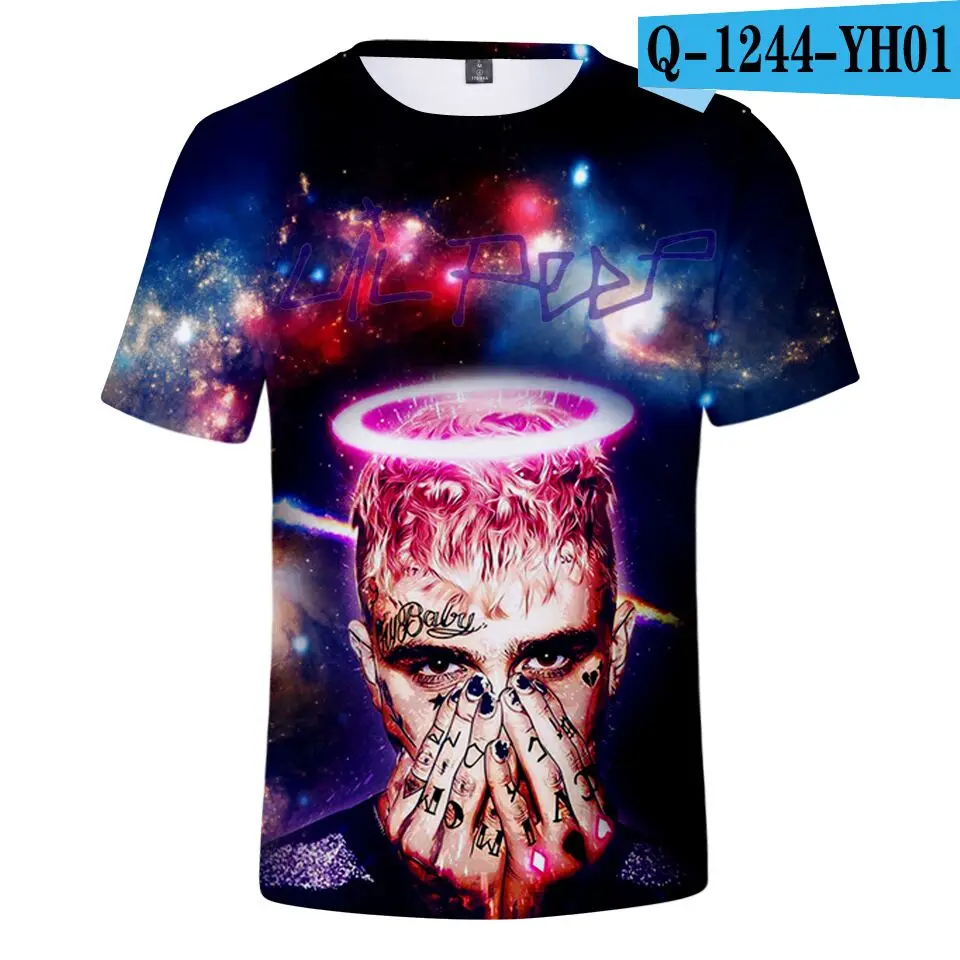 color at picture Xxxtentacion/3D футболки, летние футболки с короткими рукавами, детский музыкальный рэппер, футболки для мальчиков и девочек, xxxtentacion, 3D футболки, одежда - Цвет: color at picture