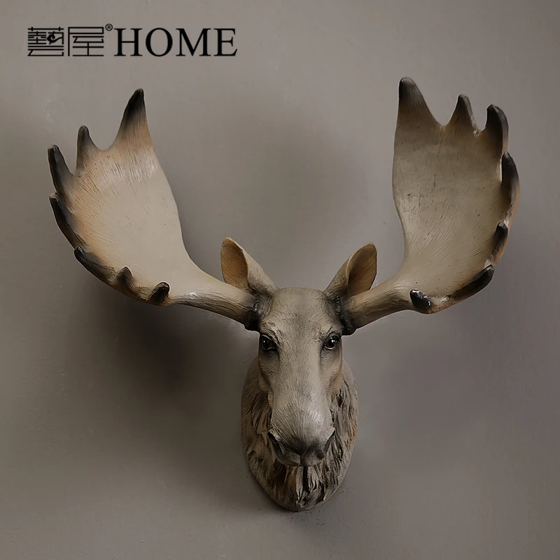 Ретро Настенный декор подвесная домашняя мебель ручная работа имитация головы