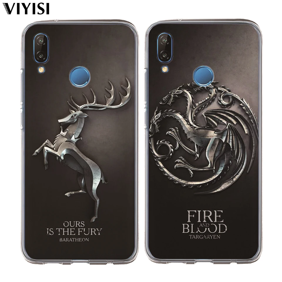 Чехол для мобильного телефона с изображением волка Huawei Honor 10 Lite 9 8 7A 7C 7X 7 6A Jon Snow Tyrion