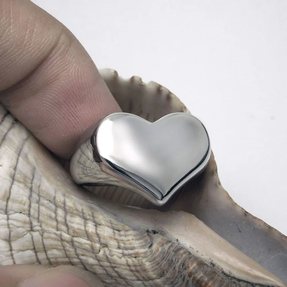 Кольцо унисекс из нержавеющей стали с чистым сердцем размер США|ring repair|band ring