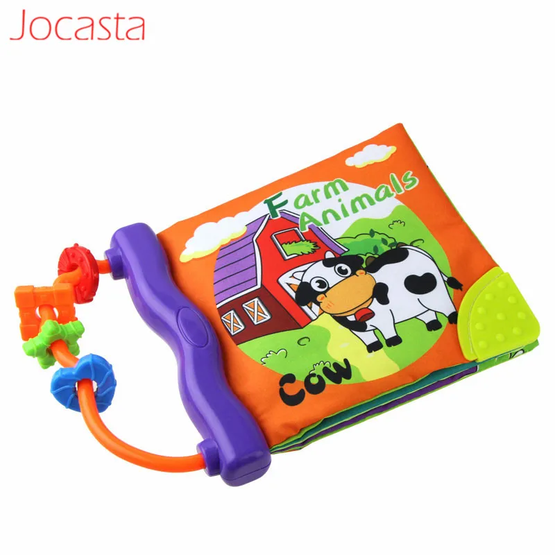 

Soft Cloth Books Rustle Sound Infant Stroller Rattle Toy Cute Animal Baby Quiet Book Educational Toys Newborn Baby 0-36 Month ]