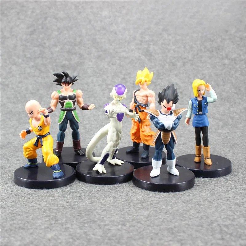 6pc/set Dragon Ball PVC Action Figure Toy Anime Super Saiyan Goku Vegeta Gohan Piccolo Cell Buerma Collection Display Brinquedos | Игрушки и