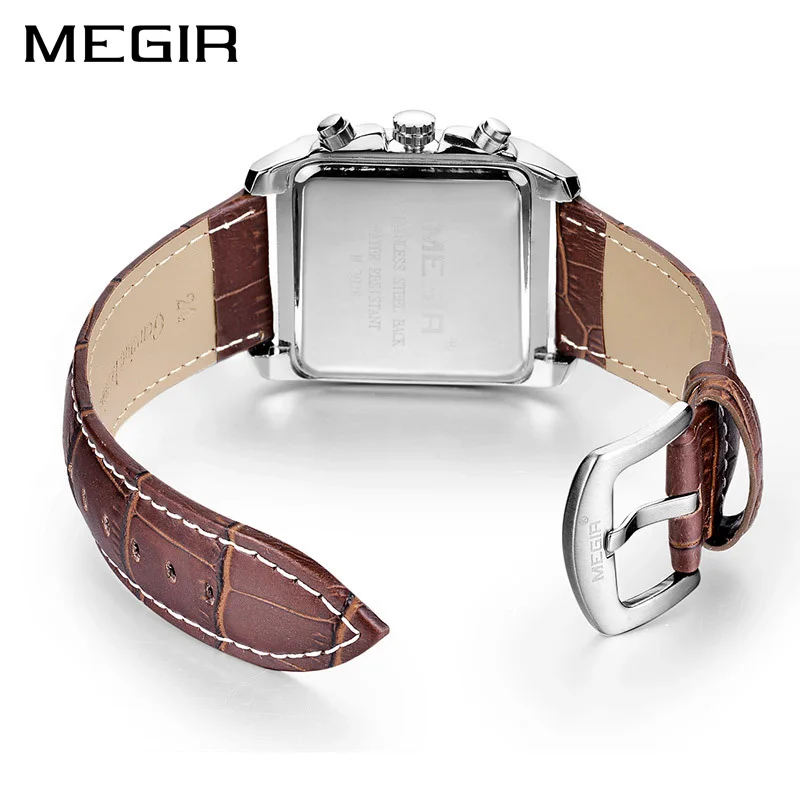 Мужские часы 2019 роскошный бренд MEGIR классические деловые черные мужские наручные