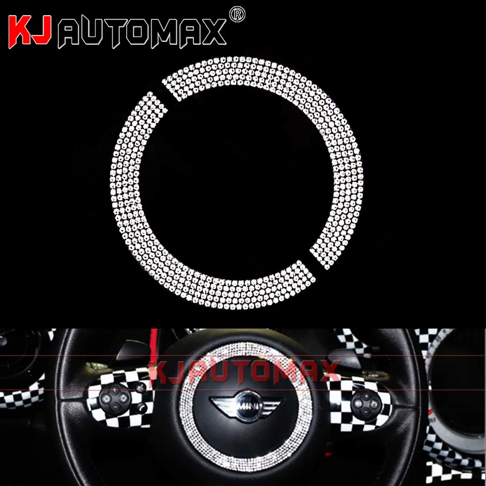 

For 07-14 Mini Cooper R55-R61 Steering Wheel Crystal Ring Stickers Accessories Clubman Countryman Decoration