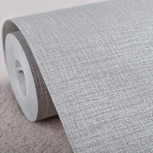 D00706 Grey Brown Простая Современная искусственная льняная тканевая настенная бумага нейтральная Вертикальная тканевая настенная бумага для спальни и домашнего декора, бежевый, серый - Цвет: D00706 Grey Brown