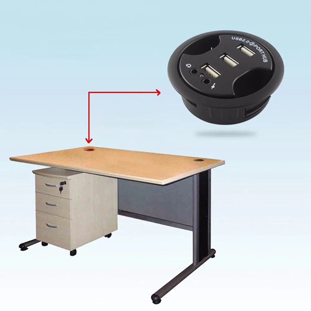 Адаптер концентратора и внешний стерео звуковой адаптер Combo Mount in Desk 3-port USB 2 0 CCC |