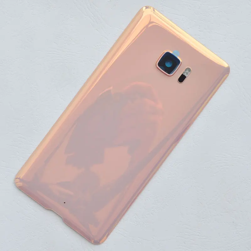 Для htc U Ultra Стекло сзади Корпус Батарея задняя крышка чехол с Камера объектив+ вспышка светильник+ логотип