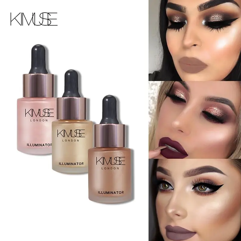 KIMUSE жидкий Хайлайтер для лица для осветления лица осветитель Макияж Блеск светящийся мерцающий жидкий хайлайтер бронзер