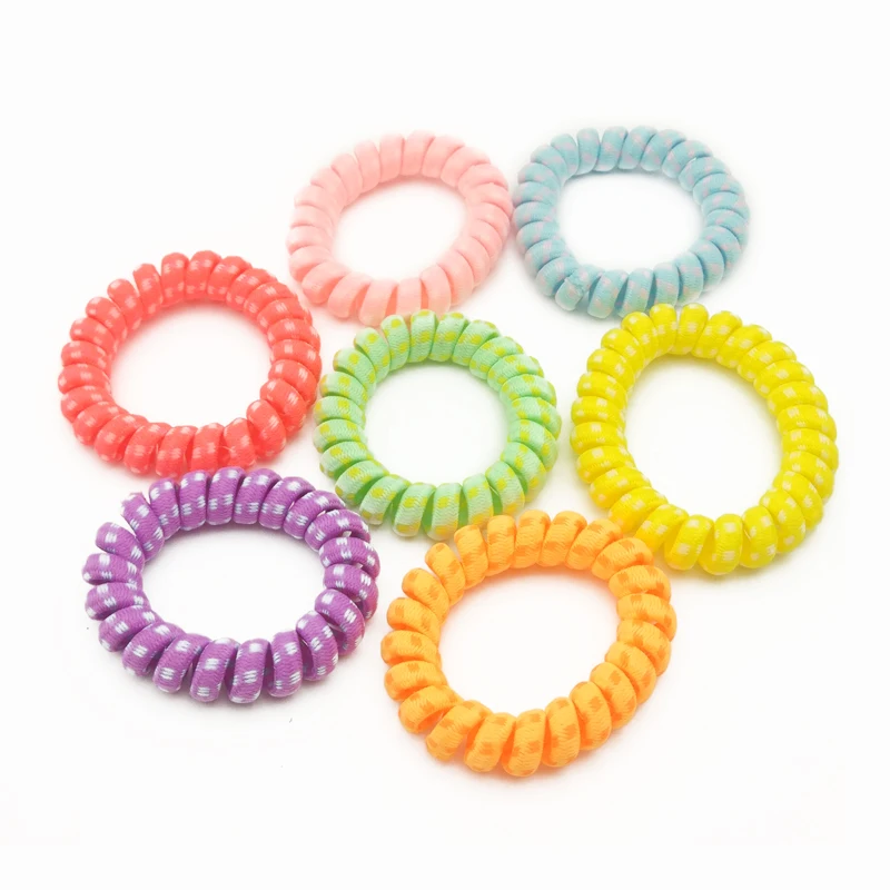 50 шт./лот тканевая повязка для волос на телефонный провод тканевый держатель