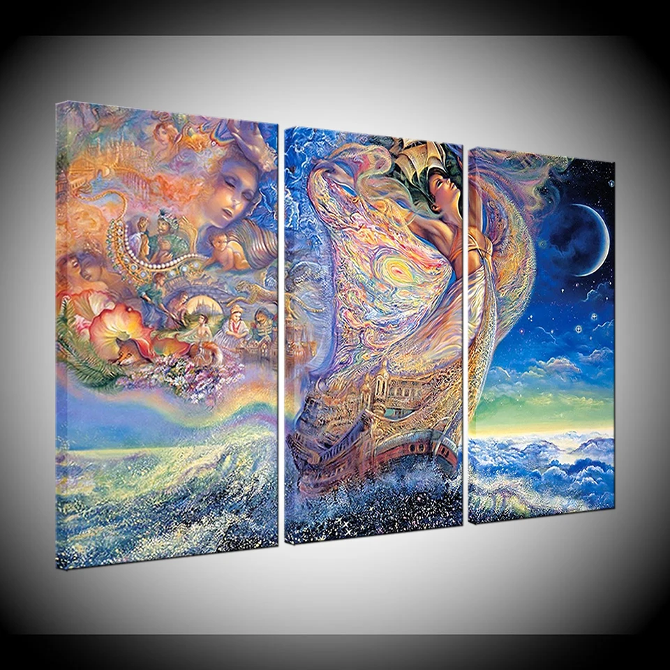 Настенные художественные картины домашний декор плакаты рамка 3 панели